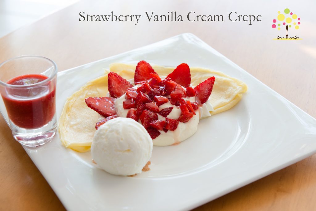 Strawberry Vanilla Cream Crepe