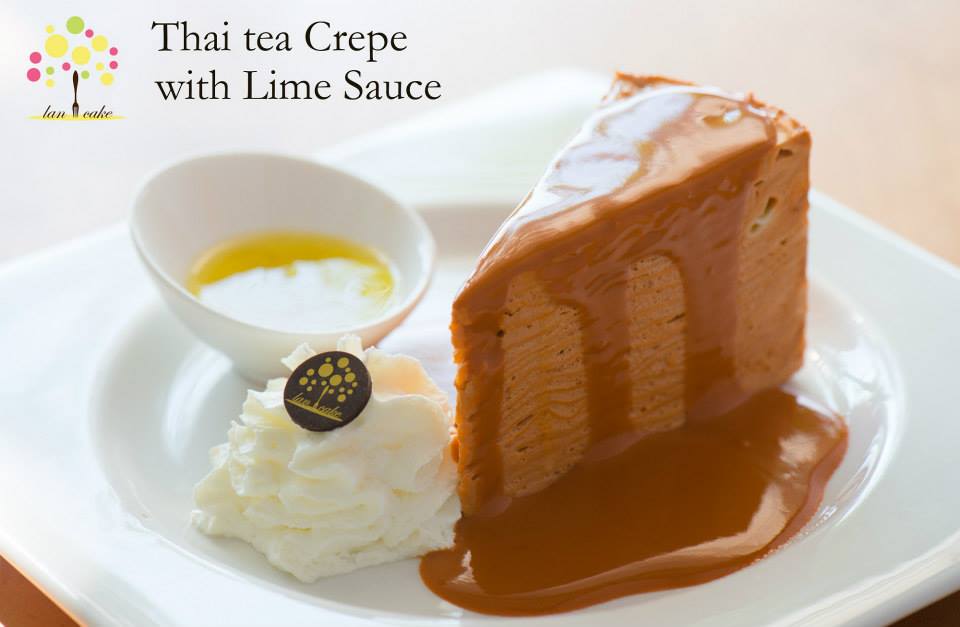 Thai Tea Crepe with Lime Sauce